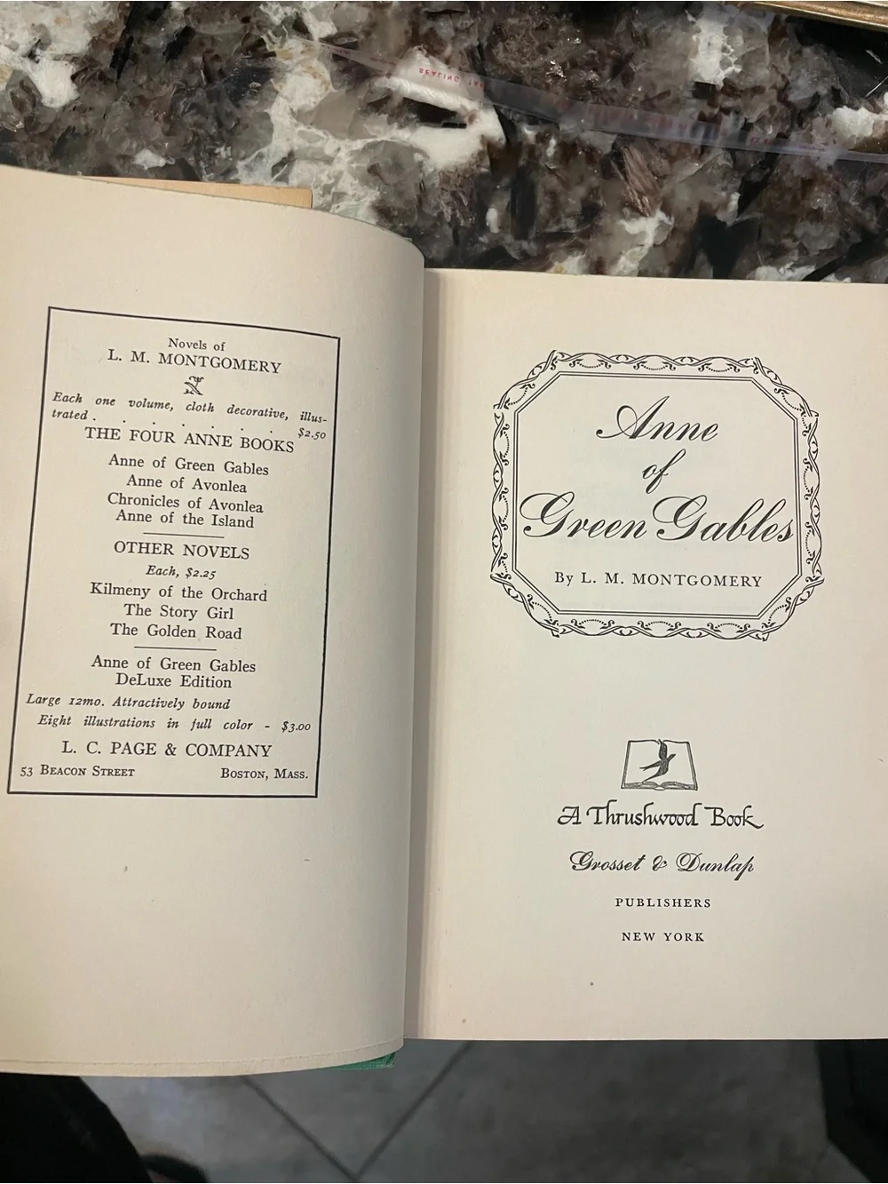 1935 Anne of Green Gables & Anne of Avonlea Set, A Thrushwood Books Vintage